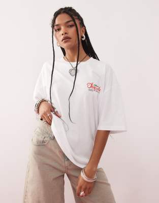 Collusion Tequila Print Graphic T-shirt In Yellow