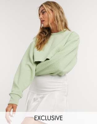 pale green sweatshirt