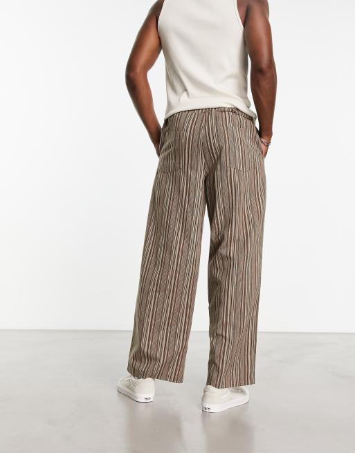 COLLUSION textured pants in brown