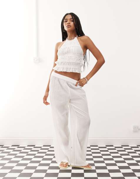 COLLUSION textured wide leg co-ord trousers - view 1