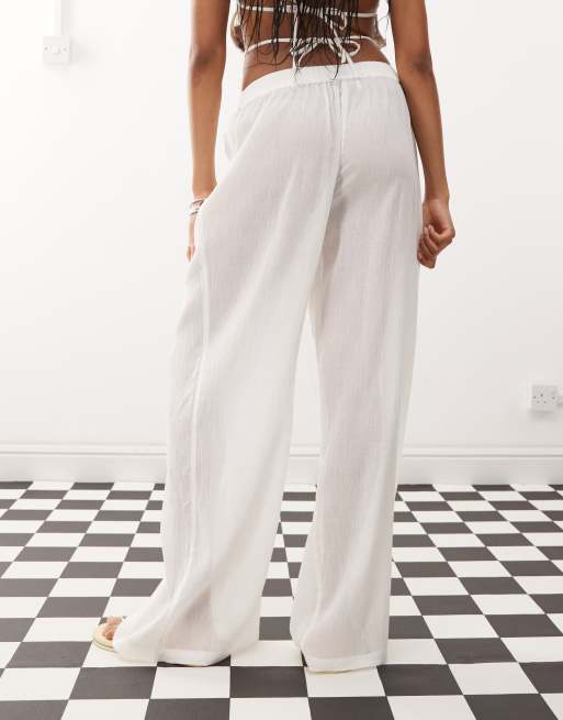 COLLUSION textured wide leg pants - part of a set, 4 of 5