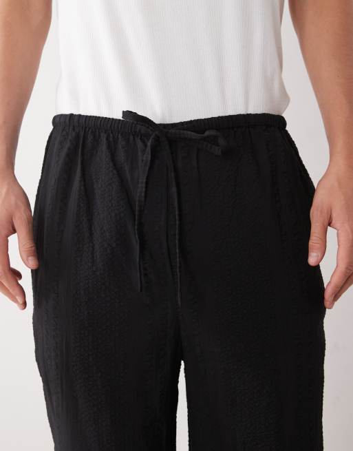 COLLUSION textured woven trouser in black - BLACK, 4 of 5