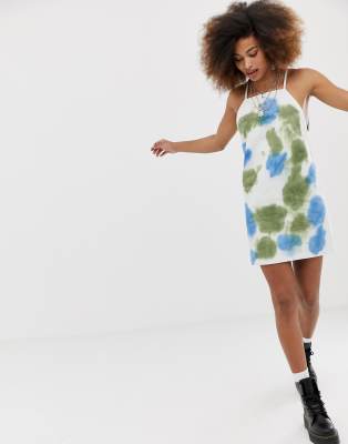 tie dye denim dress