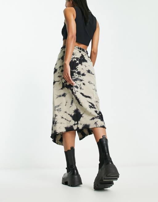 Zara tie 2024 dye midi skirt