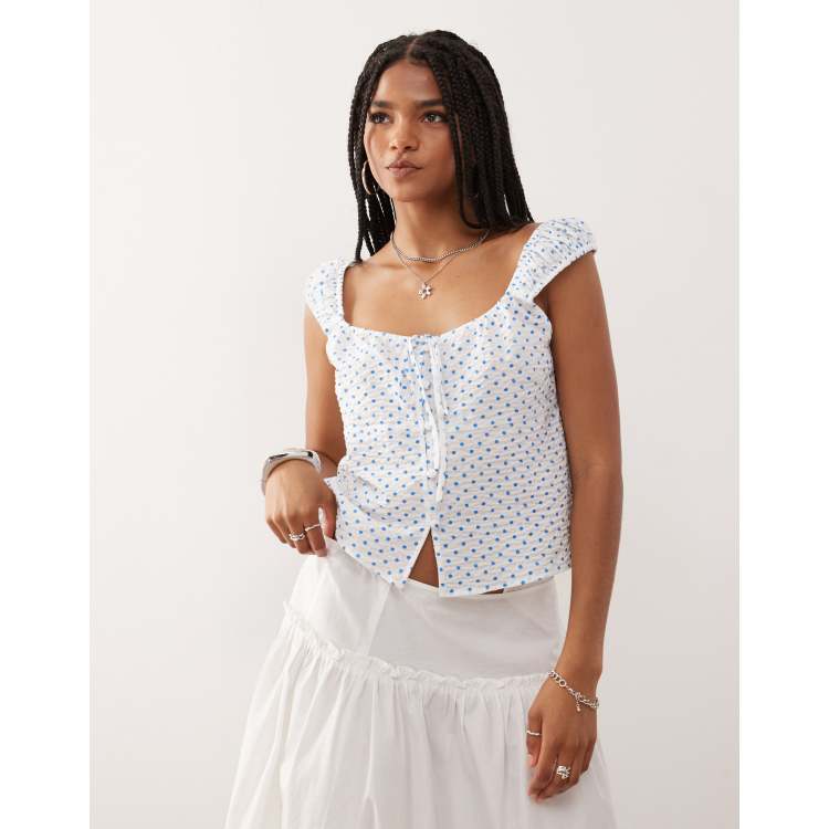 トップス melt the lady contrast garter tops white melt the lady contrast garter tops white