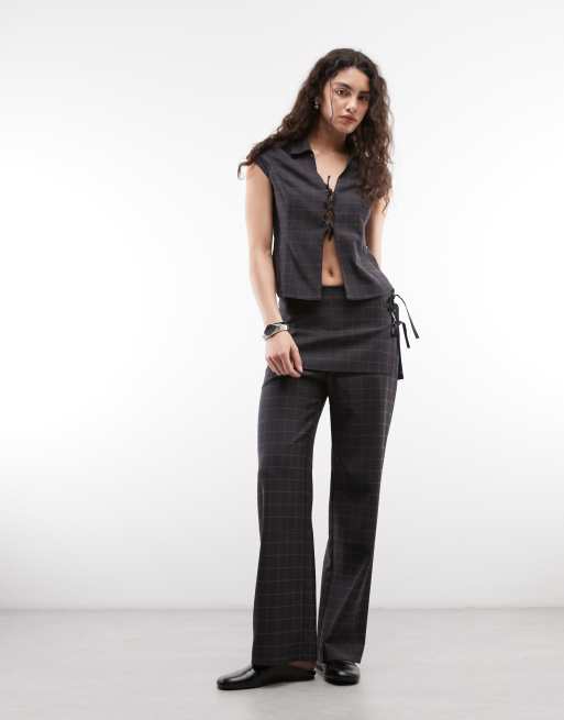 COLLUSION tie up shirt co-ord, 2 of 4
