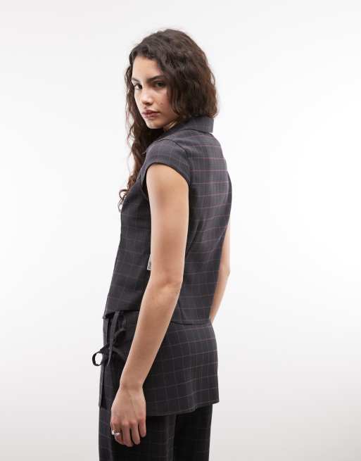 COLLUSION tie up shirt co-ord, 3 of 4
