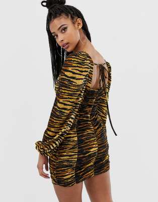 tiger print dress asos