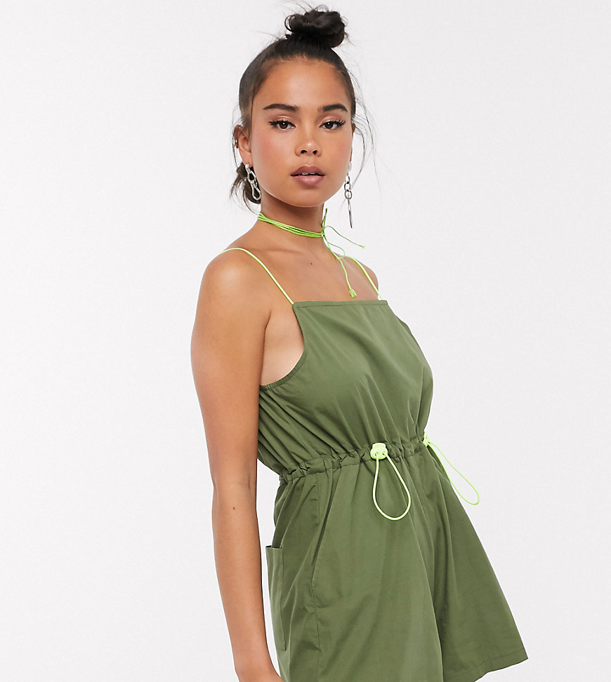 COLLUSION toggle playsuit-Green