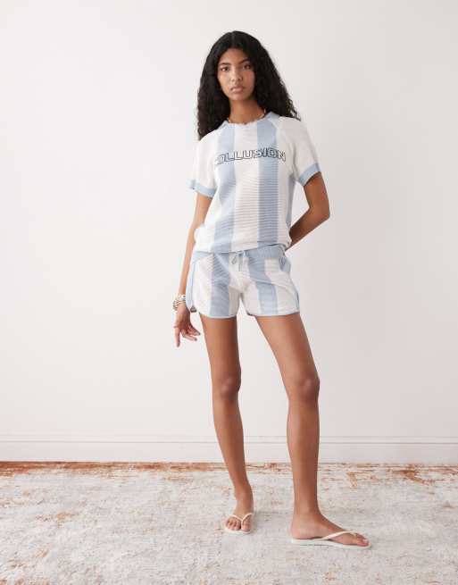 COLLUSION - Top in maglia testurizzata grigio, 2 di 4