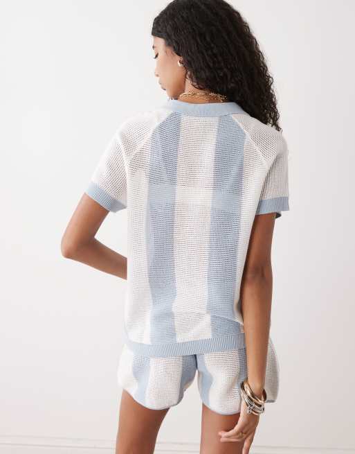 COLLUSION - Top in maglia testurizzata grigio, 4 di 4