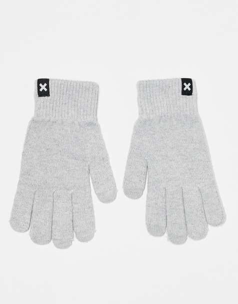 COLLUSION - Touchscreen-handschoenen in gemêleerd lichtgrijs - view 1