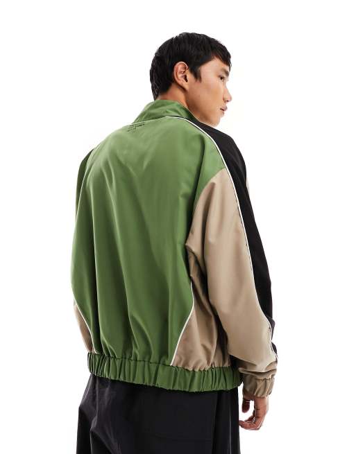 Green track clearance jacket mens