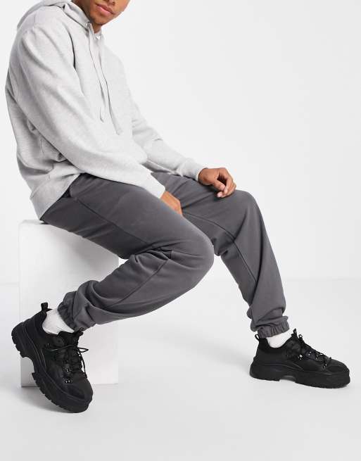 COLLUSION trackies in charcoal grey, 4 of 4