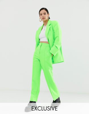 asos neon green dress