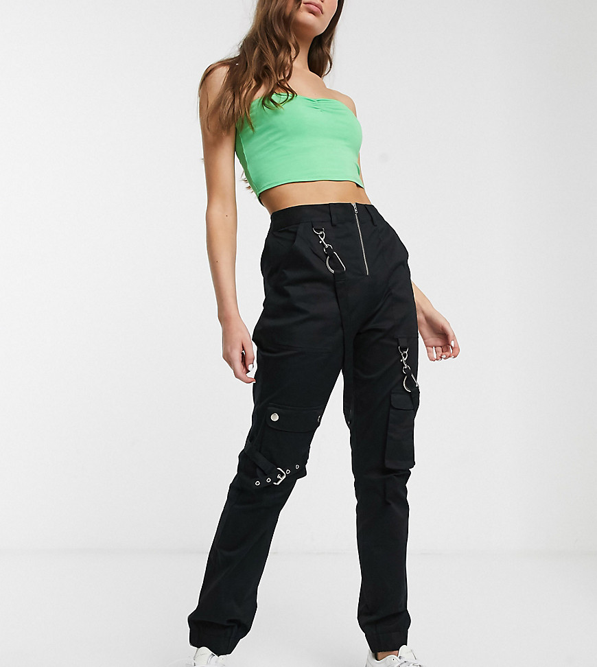 COLLUSION trouser with zip & strap details-Multi