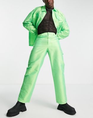COLLUSION trousers in green co-ord  - ASOS Price Checker