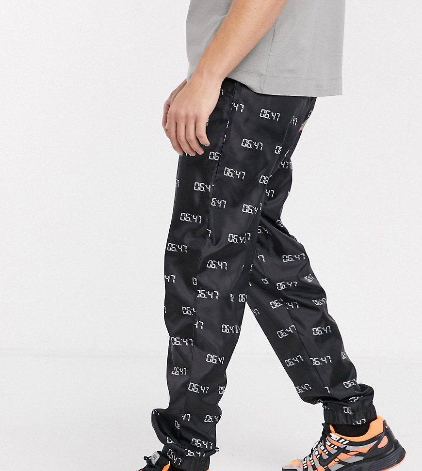 COLLUSION trousers with typo print-Black