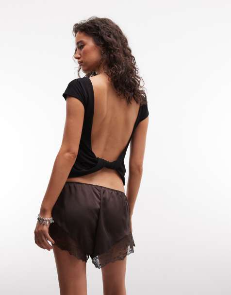 COLLUSION twist back top in black - view 1