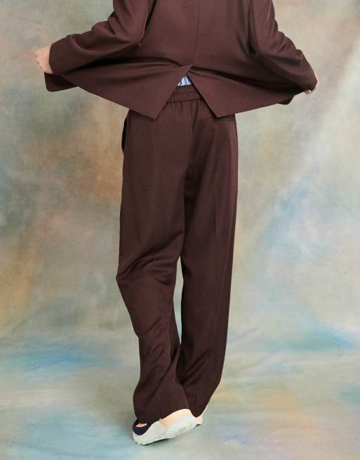COLLUSION unisex 90s fit pants in brown, 2 of 4
