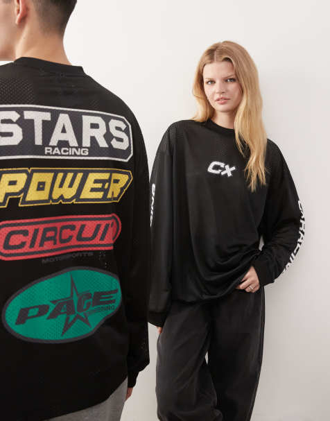 COLLUSION Unisex airtex sports tops