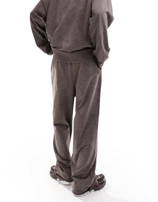 Wide Fit Varsity Velour Sweatpants