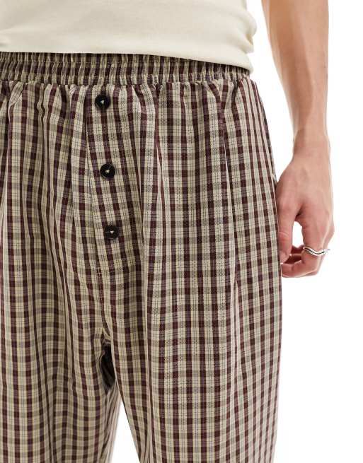 Baggy hot sale checkered pants