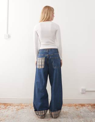 Collusion Unisex Baggy Jeans In Blue