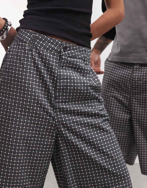 COLLUSION Unisex Baggy-Shorts mit Karomuster, 3 von 4