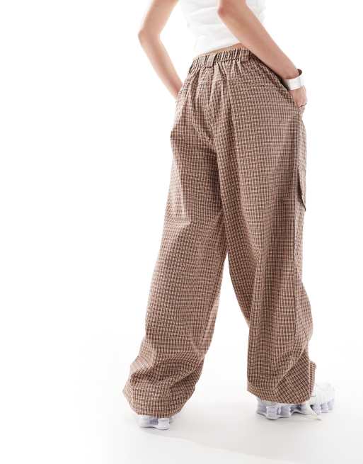 COLLUSION unisex baggy trousers in check print | ASOS