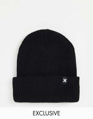 Collusion Unisex Beanie In Black