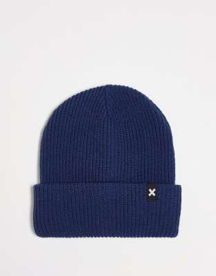 COLLUSION Unisex beanie in navy blue  - ASOS Price Checker