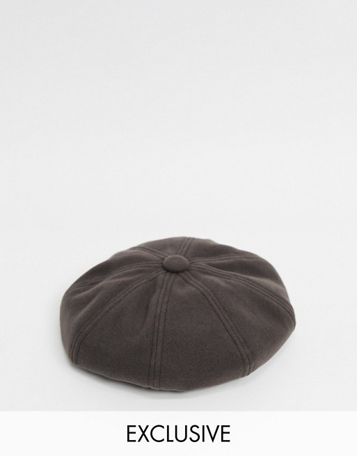 COLLUSION Unisex beret in brown