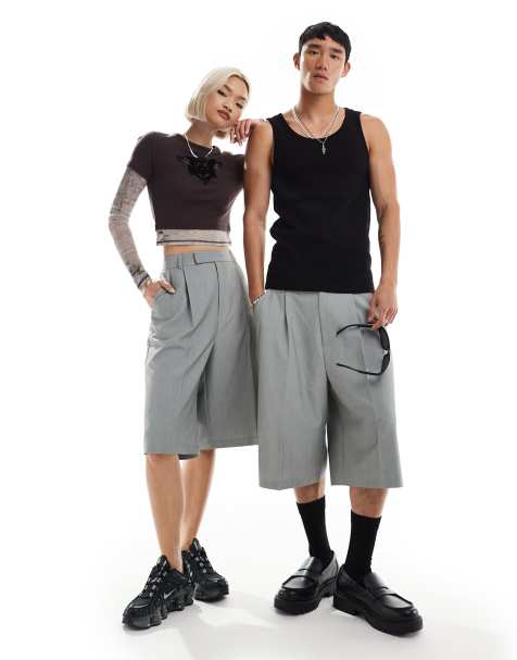 COLLUSION Unisex - Bermuda ample coupe décontractée - Gris - view 1