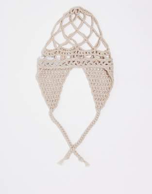 COLLUSION Unisex Berretto all'uncinetto da festival con nodi - Main Image