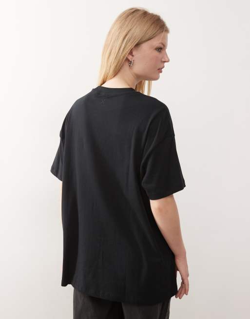 COLLUSION Unisex black t-shirt, 2 of 4