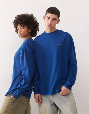 Collusion Unisex Blue Logo T-shirt