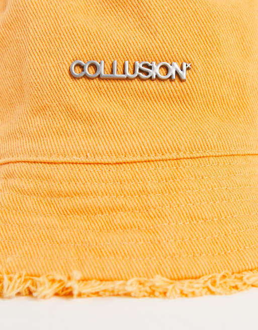 COLLUSION Unisex - Bob à logo avec ourlet effiloché, 2 de 4