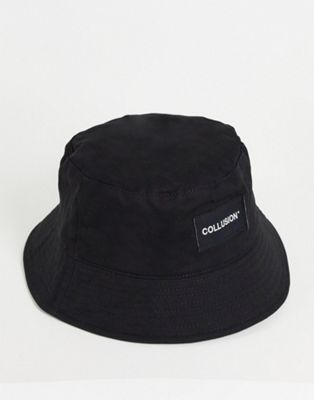 COLLUSION Unisex bucket hat with logo patch