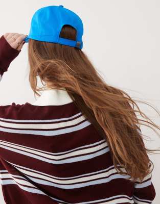 Collusion Unisex Cap Embroidery And Print In Blue