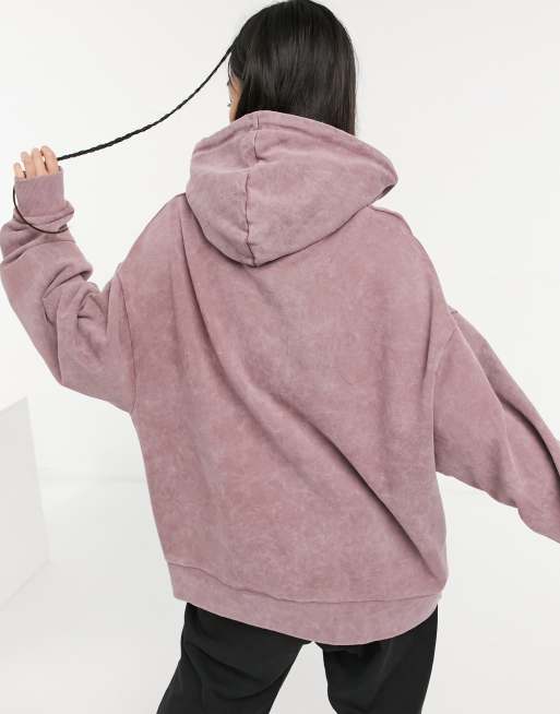 COLLUSION Unisex coordinating oversized hoodie in purple acid wash | ASOS