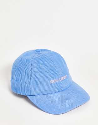 COLLUSION Unisex cord cap in blue - ASOS Price Checker
