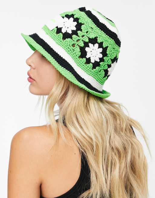COLLUSION Unisex crochet bucket hat, 3 of 4