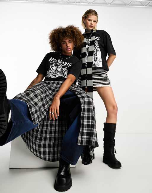 COLLUSION Unisex – Czarny T-shirt z licencjonowanym nadrukiem Bad Brains, 3 z 4