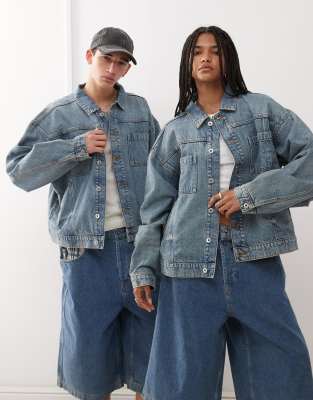 Collusion Unisex Denim Trucker Jacket