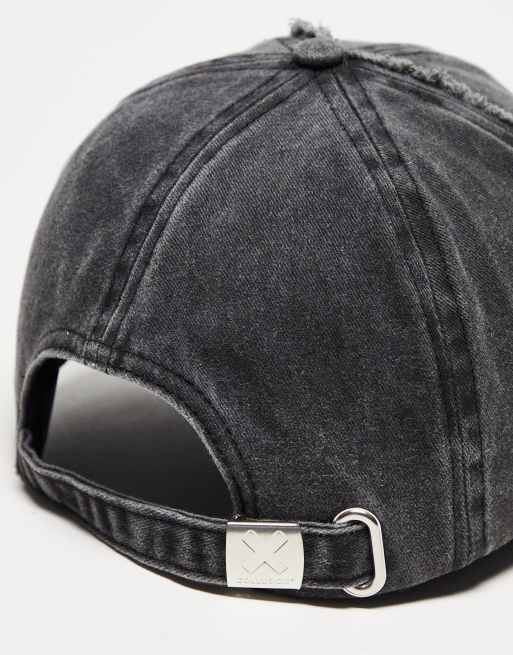 COLLUSION Unisex distressed cap in washed grey, 2 of 4