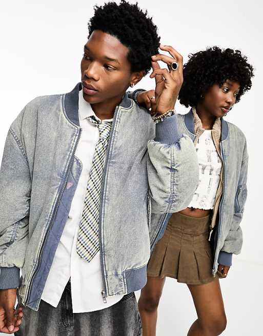 Oversized denim bomber jacket 2025 Oversized denim bomber jacket 2025