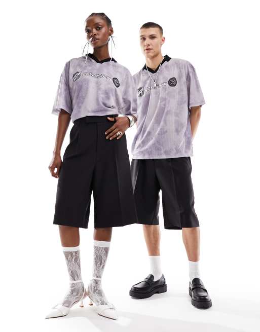 COLLUSION Unisex – Elegante Shorts in Schwarz mit lockerem, weitem Schnitt