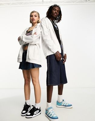 COLLUSION Unisex extreme oversized hoodie in white marl co-ord - ASOS Price Checker