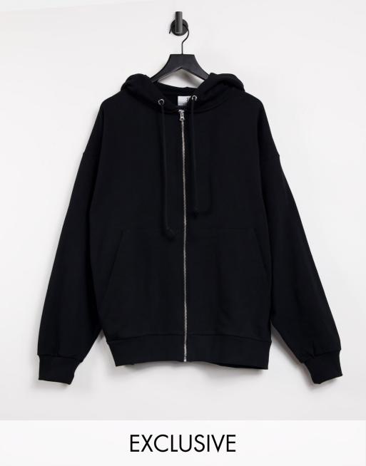 Oversized hoodie with on sale zipper